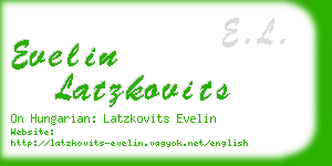 evelin latzkovits business card